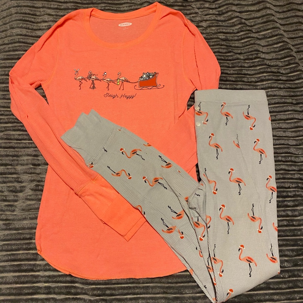 Flamingo Christmas pjs